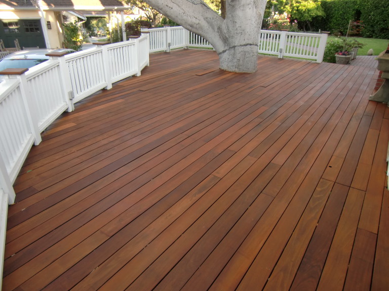 Ipe deck refinished by Teak Master