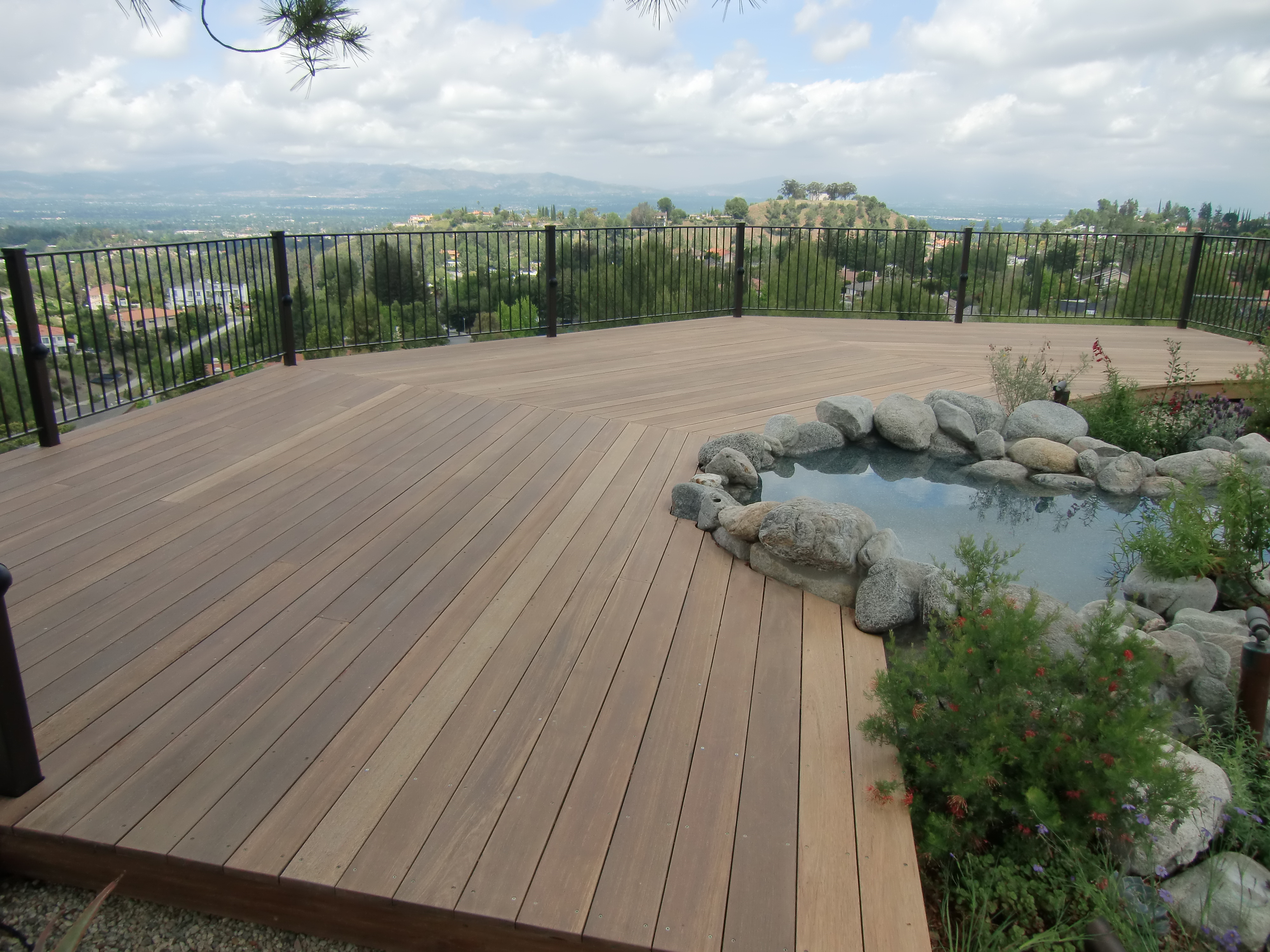 Mangaris deck in Los Angeles refinished by Teak Master