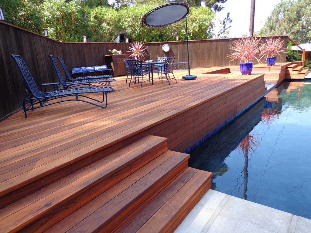 Redwood Deck Restoration in Los Angeles, Orange County