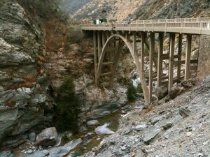 The Bridge to Nowhere in the San Gabriel Mountains