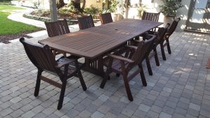 refinished jarrah table set