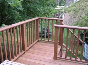 A deck made of ipe wood