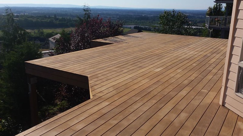 A deck made of ipe wood