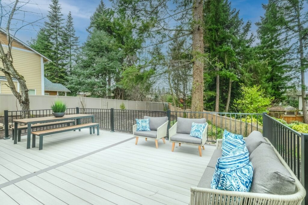 White composite deck
