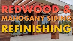 Redwood and mahogany siding refinishing video